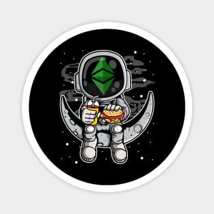 Astronaut Fastfood Ethereum Classic Crypto ETH Coin To The Moon Crypto Token Cryptocurrency Wallet Birthday Gift For Men Women Kids Magnet